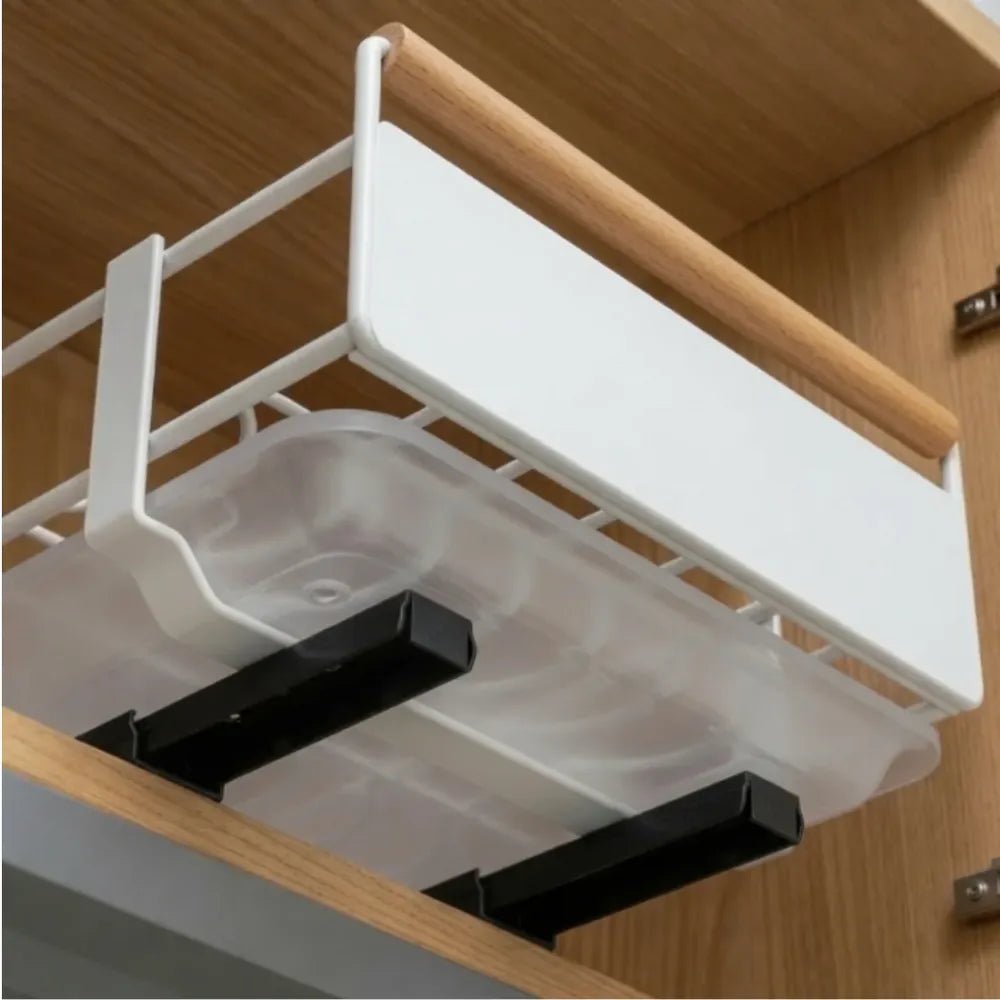 Organizador Escurridor Metálico Bajo Fregadero con Riel Extraíble (41x26x13cm) - VeldorShop