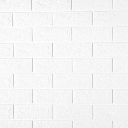 Pack x10 Placa Autoadhesiva 3D Ladrillo Blanco 70x77cm Revestimiento Pared - VeldorShop