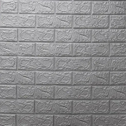 Pack 10 Placa Autoadhesiva 3D Símil Ladrillo Gris 70x77 cm – Revestimiento de Pared - VeldorShop