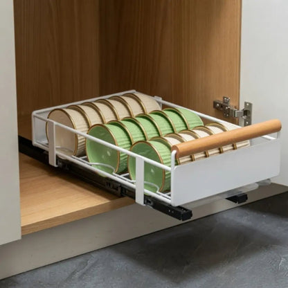 Organizador Escurridor Metálico Bajo Fregadero con Riel Extraíble (41x26x13cm) - VeldorShop